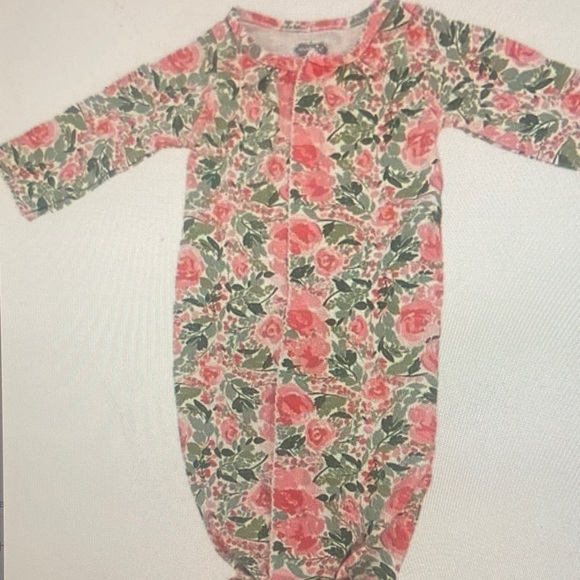 Mud Pie sleep gown Flower Print button front size 0-3 months - Picture 1 of 1